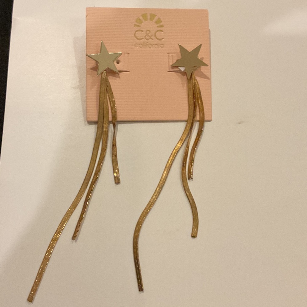 C&C California Gold Star Earrings with Tassels